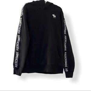 abercrombie kids boys athletic logo tape hoodie